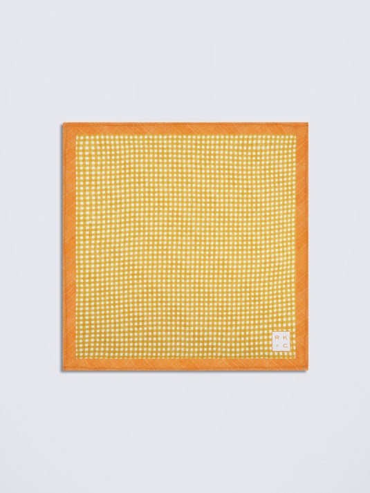 Checkered Past (Orange) - Pocket Square