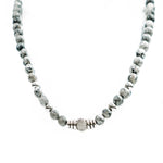 Chokore Chokore Embellished Rectangular Pendant with box chain Chokore Picasso jasper Beads Necklace