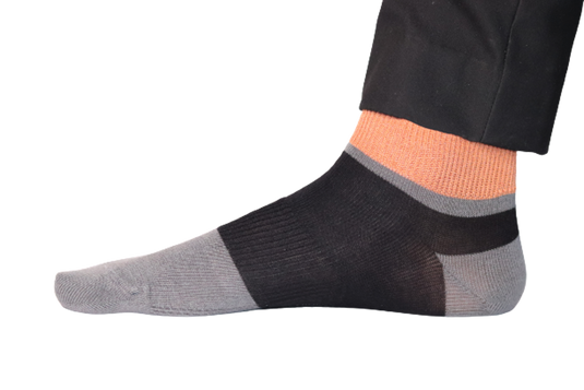 Chokore Dark Grey And Black Ankle Bamboo Socks