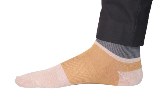 Chokore Beige And Yellow Ankle Bamboo Socks