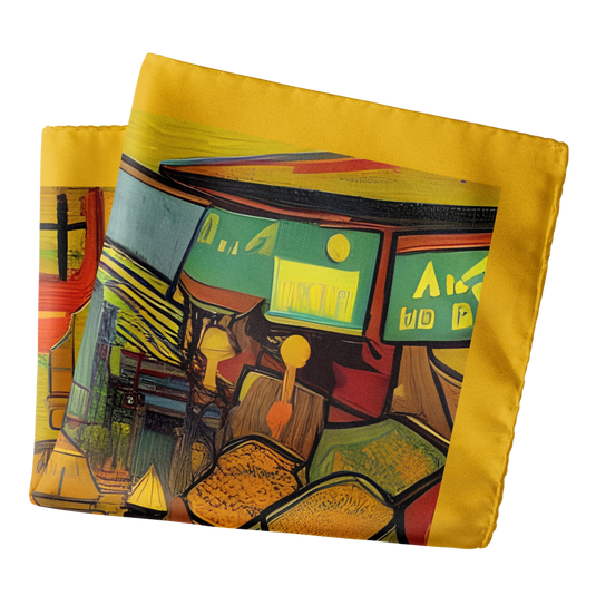 Old Delhi Pocket Square From Chokore Arte Collection