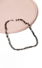 Chokore Chokore Natural Lava Stone Beaded Necklace Chokore Picasso jasper Beads Necklace