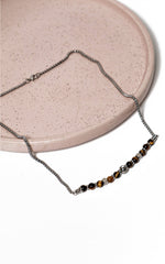 Chokore Chokore Natural Lava Stone Beaded Necklace Chokore Tiger Eye Beads Necklace