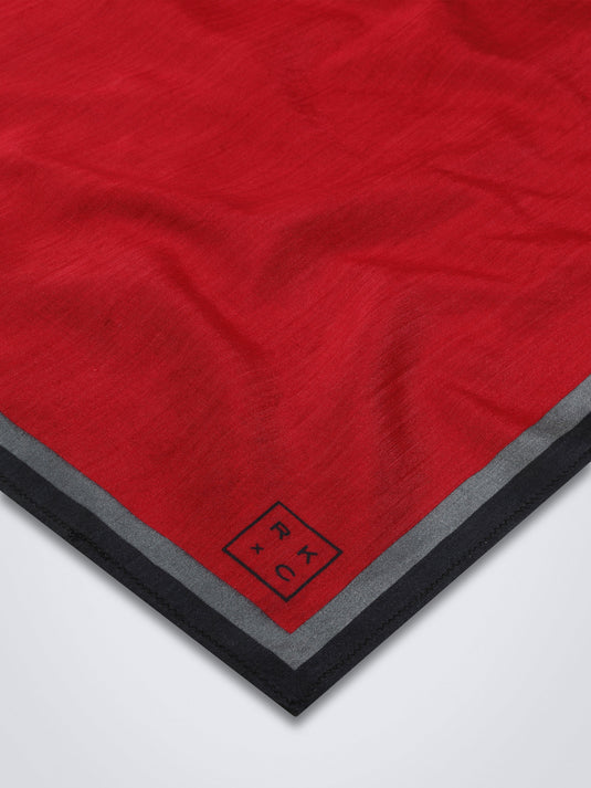 Garnet Red Eri Silk Pocket Square - Premium Handcrafted