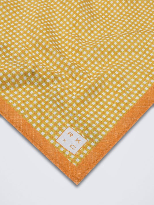 Checkered Past (Orange) - Pocket Square