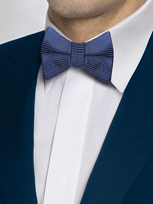 Bow Tie (Navy & White Polka Dots)
