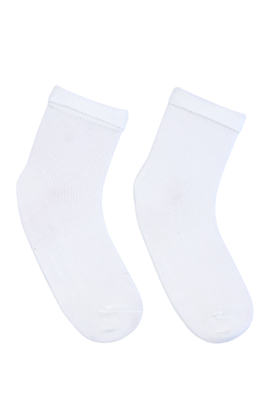 Chokore White Double Needle Bamboo Socks