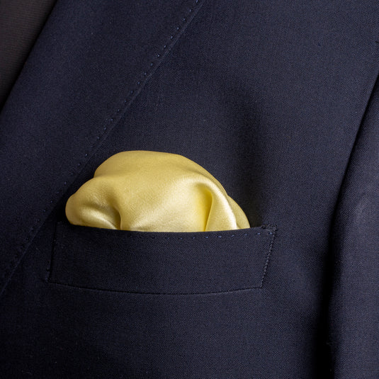 Chokore Lime Satin Silk pocket square from the Solids Line