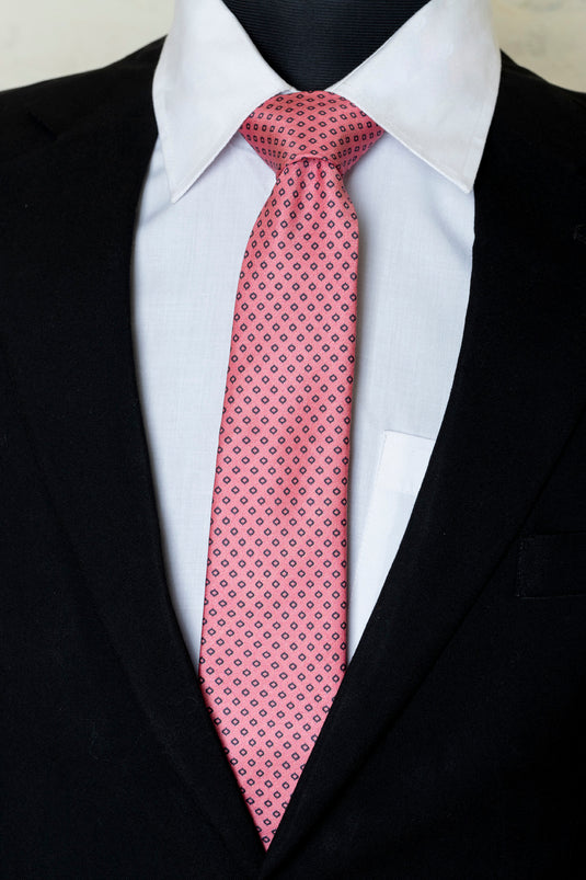 Chokore Pink Silk Necktie - Indian at Heart Collection