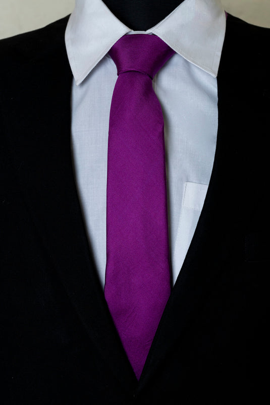 Chokore Purple Silk Necktie - Solids Collection