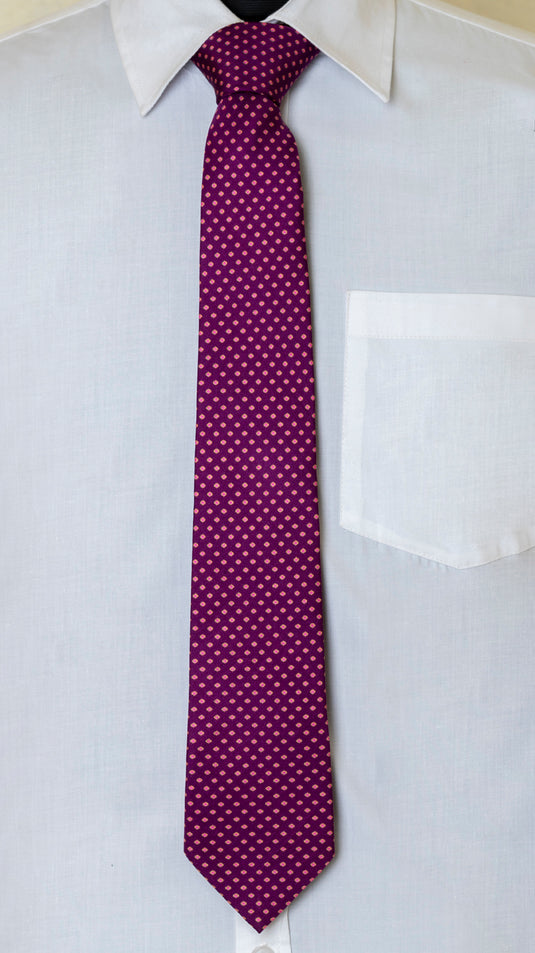 Chokore Purple & Rust Silk Necktie - Indian at Heart Collection