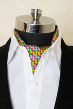 Chokore Chokore Men's Brown & Orange Silk Designer Cravat Chokore Men's Multicoloured Silk  Cravat