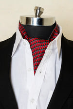 Chokore Chokore Striped Silk Cravat (Magenta) Chokore Men's Red and Grey Silk  Cravat