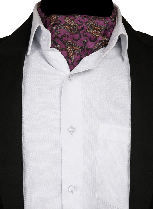 Chokore Mauve & Blue Silk Reversible Cravat