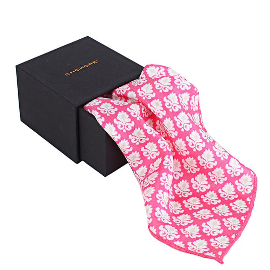Chokore Magenta Silk Pocket Square - Indian At Heart line