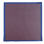 Chokore Chokore Concrete Necktie Chokore Blue and Red Silk Pocket Square - Indian At Heart line
