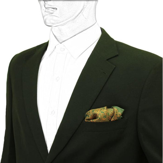 Chokore Grey & Red Silk Pocket Square - Indian At Heart line