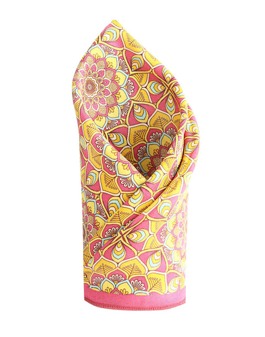 Chokore Fuschia and Orange Pocket Square - Indian at Heart line