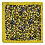 Chokore Chokore Repp Tie (Olive) Necktie Chokore Yellow & Blue Silk Pocket Square - Indian At Heart line
