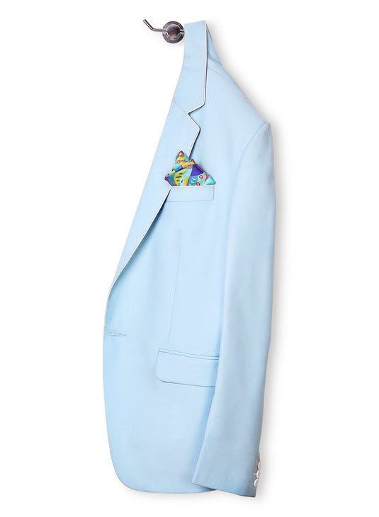 Chokore Turquoise & Orange Pocket Square - Marine Collection