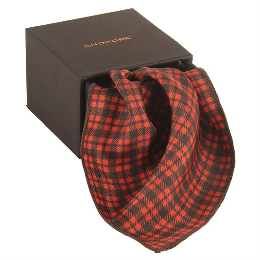 Chokore Chokore Checkered Silk Pocket Square