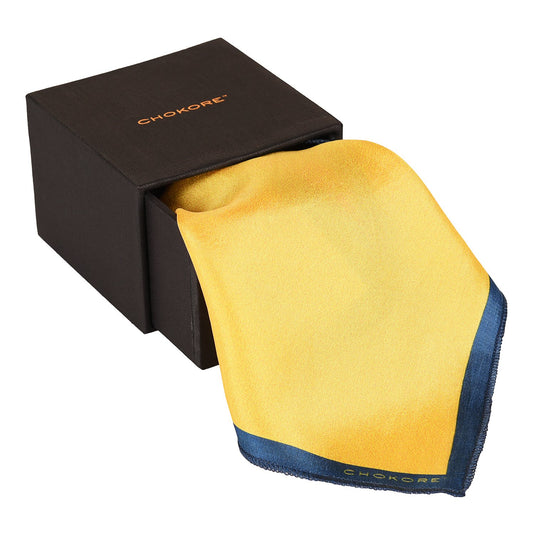 Chokore Four-in-One Red & Yellow Silk Pocket Square from the Plaids Line