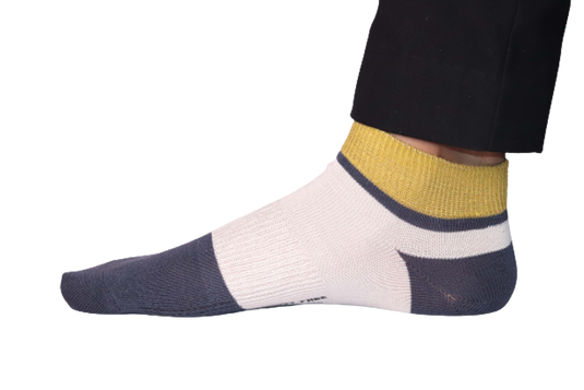 Chokore Navy Blue And Dark Grey Ankle Bamboo Socks