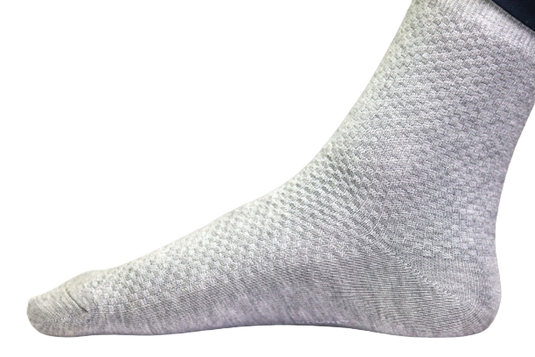 Chokore Light Grey Double Needle Bamboo Socks