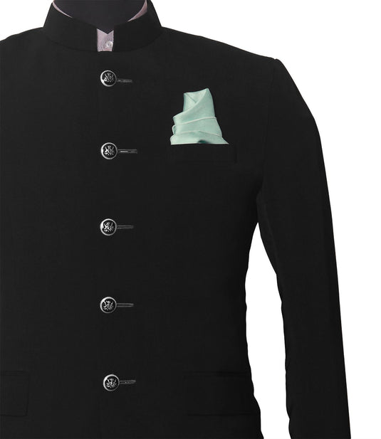 Chokore Glacier Blue Pure Silk Pocket Square, from the Solids Line