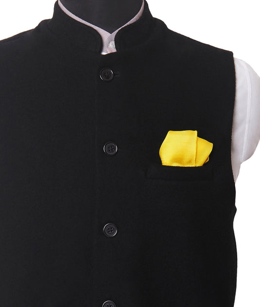 Chokore Sunshine Yellow Pocket Square, from the Solids Line