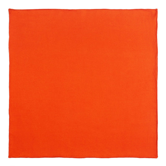 Chokore Saffron Pure Silk Pocket Square, from the Solids Line