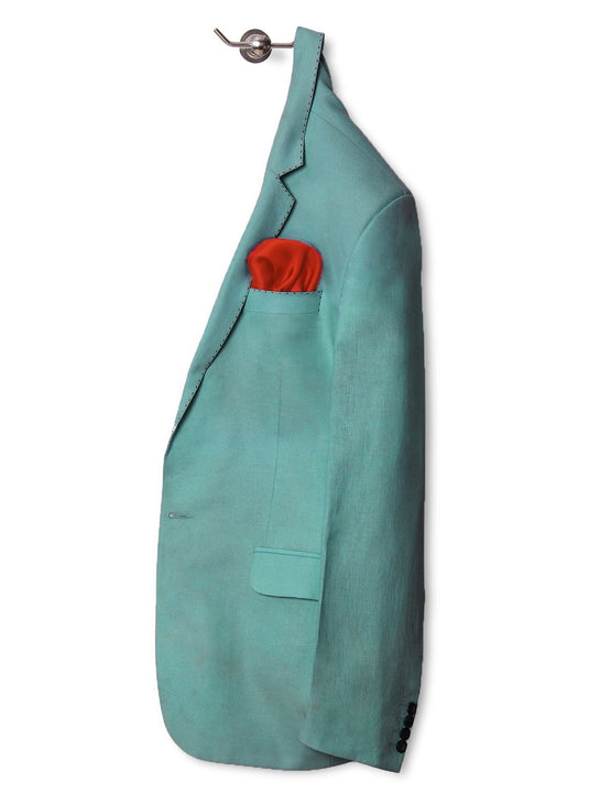 Chokore Terracotta Colour Pure Silk Pocket Square, from the Solids Line