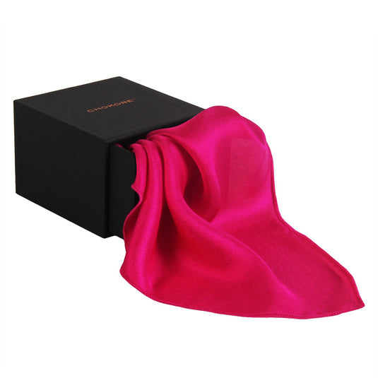 Chokore Teaberry Pure Silk Pocket Square, from the Solids Line