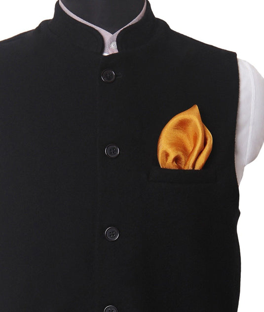 Chokore Caramel Colour Pure Silk Pocket Square, from the Solids Line