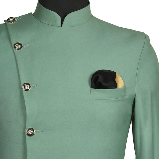 Chokore 2-in-1 Beige & Black Silk Pocket Square from the Solids Line