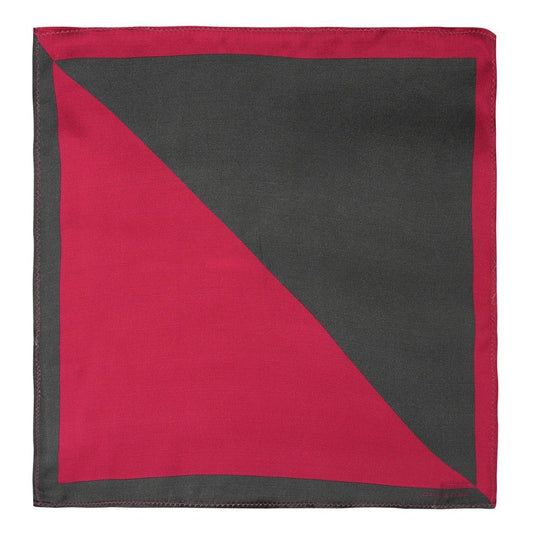 Chokore 2-in-1 Dark Grey & Wine Pink Silk Pocket Square from the Solids Line