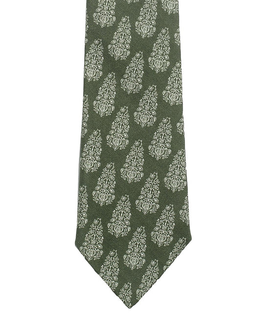 Chokore Grey & White Silk Necktie - Indian at Heart Collection