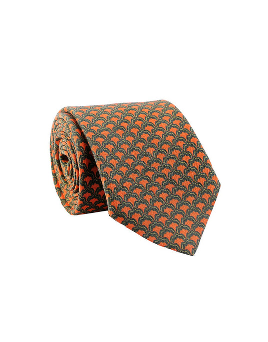 Chokore Grey & Red Silk Necktie - Indian at Heart Collection