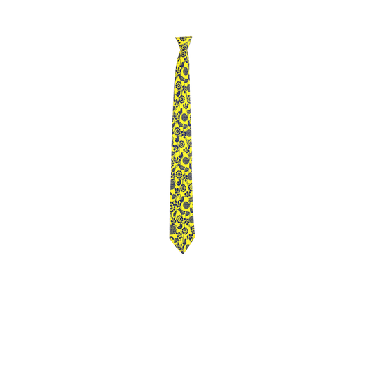 Chokore Lemon Green & Blue Silk Tie - Indian at Heart line