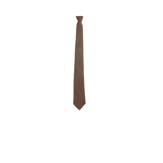 Chokore Navy Blue & Red Silk Tie - Plaids line