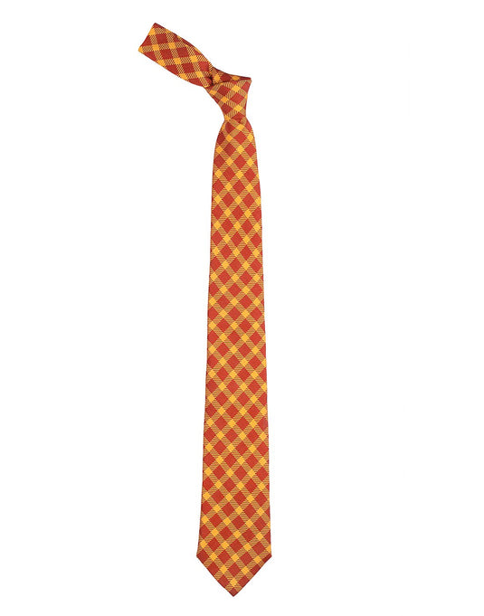 Chokore Red & Orange Tartan tie - Plaids line