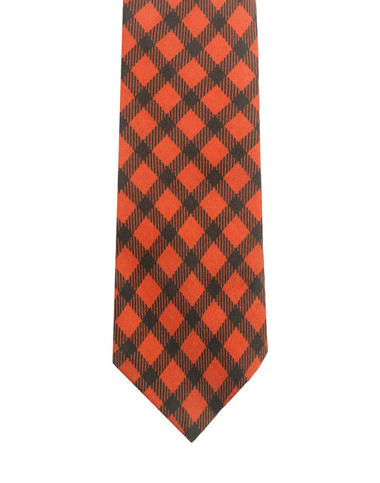 Chokore Red & Black Tartan Checks Necktie - Plaids Collection