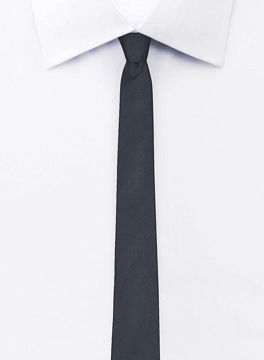 Dark Grey Silk Necktie - Solids Collection