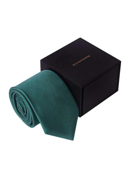 Chokore Deep Sea Green Silk Necktie - Solids Collection