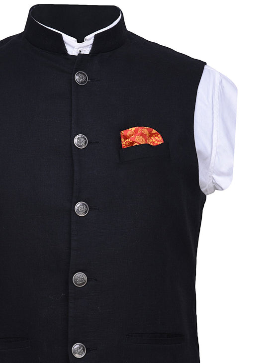 Chokore Red & Orange Birds Silk Pocket Square from the Wildlife range