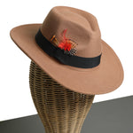 Chokore  Chokore Cowboy Hat with Feather Details (Khaki)