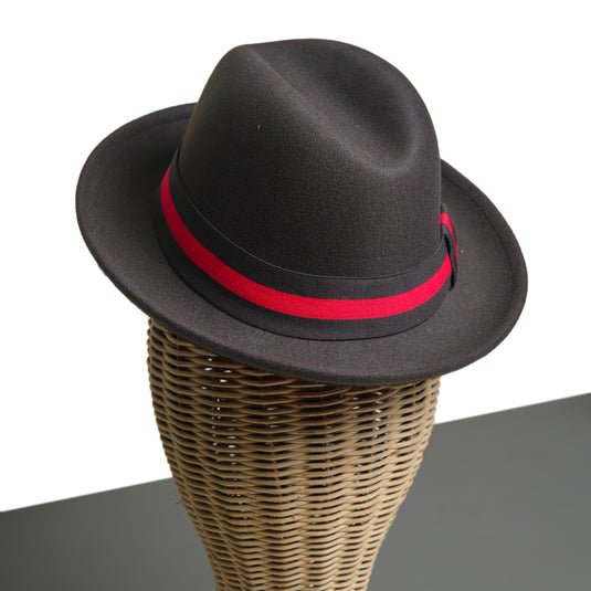 Chokore Chokore Double-tone Fedora Hat (Black) 