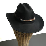 Chokore Chokore Cowboy Hat with Belt Band (Black) Chokore Cowboy Hat with Shell Belt (Black)
