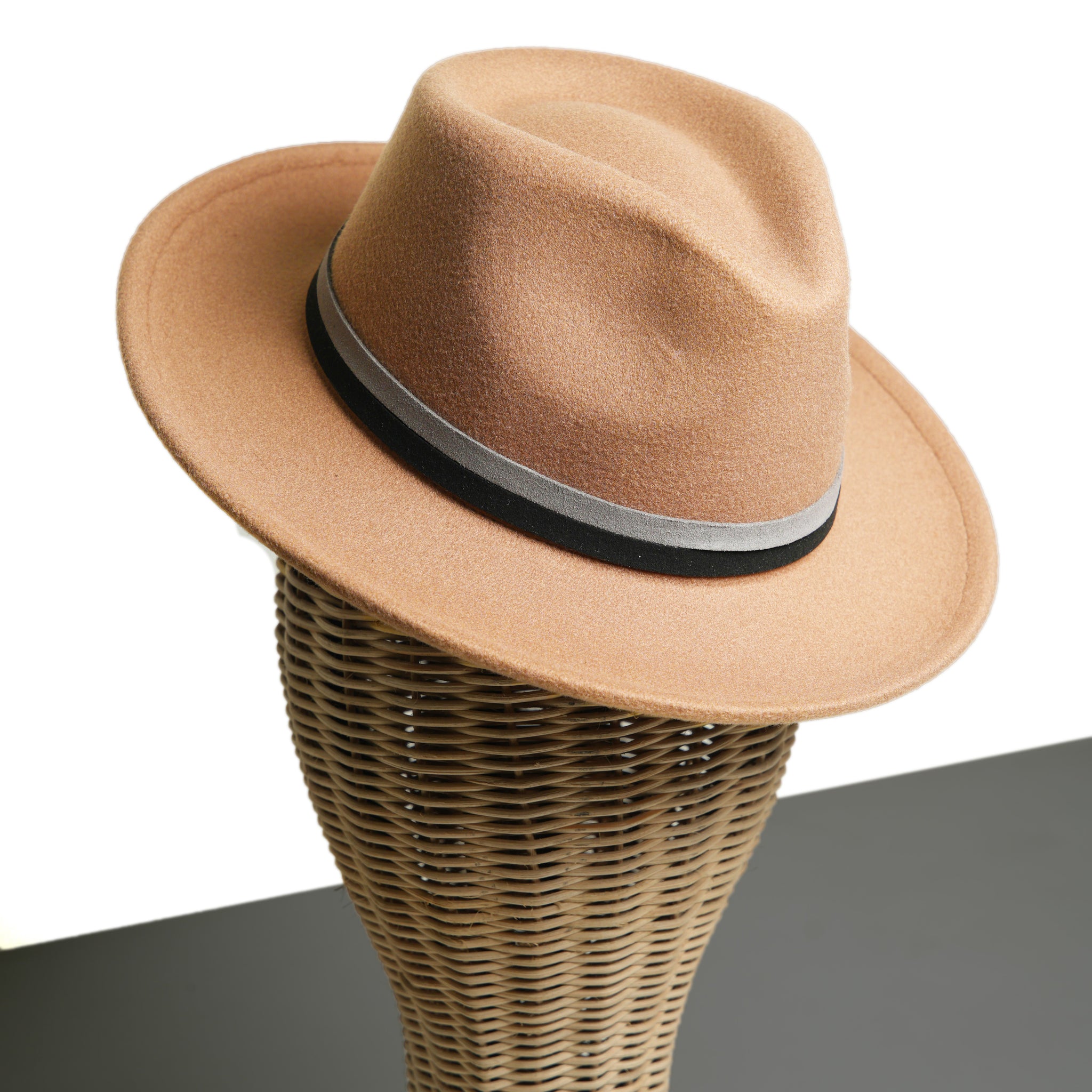 Chokore Vintage Fedora Hat (Light Brown)