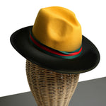Chokore  Chokore Double-tone Ombre Fedora Hat (Yellow & Black)